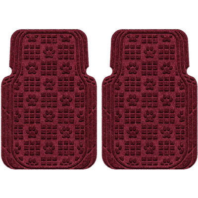 Waterhog Car Mats with PawPrint Pattern, Large, Bordeaux, Front Set of 2 - 3908600001070