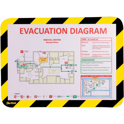 Tarifold® Safety Sign Holder Repositionable Self-Adhesive, Yellow ...