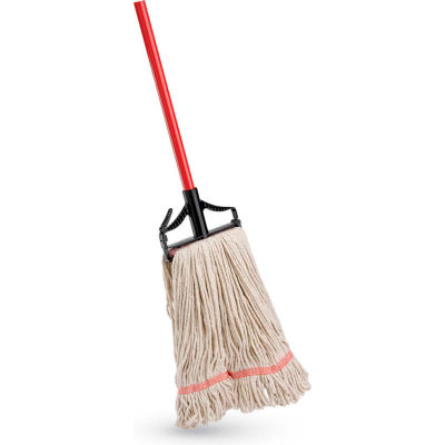 Libman Commercial Large 20 oz. Looped-End Wet Mop w/Quick-Change Handle, 4/Pack - 979 - Pkg Qty 4