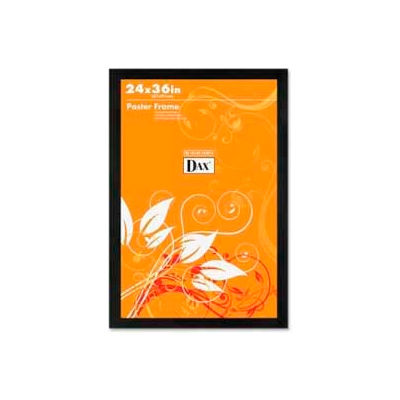 Dax® Poster Frame, Wall Mountable, Horizontal/Vertical, 24" x 36", Wood, Black
