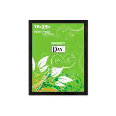 Dax® Poster Frame, Wall Mountable, Horizontal/Vertical, 18" x 24", Wood, Black