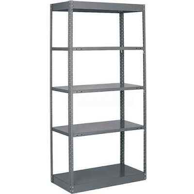 Tri-Boro N&B Sturdi-Frame Open Shelving Unit 48"W x 24"D x 75"H, 5 Shelves, 18 ga., Dark Gray