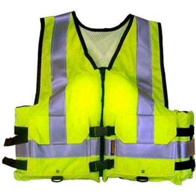 Stearns® Work Zone Gear Life Vest, USCG Type III, Hi-Viz Green, Nylon, L