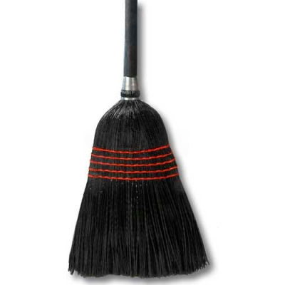 O'Dell Black Poly Warehouse Broom 1-1/8" Handle, Pack Qty 6 A12001-BP - Pkg Qty 6