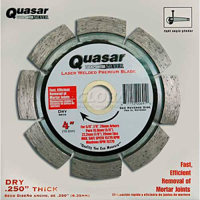 4" Quasar Tuckpointer "Silver" Segmented Diamond Blade