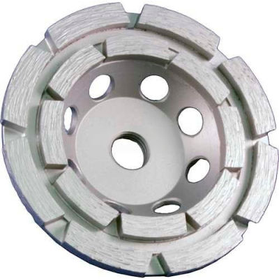 Edmar Abrasive Company 00873S Double Rim Cup Grinding Wheel 4" x 5/8"-11 Diamond