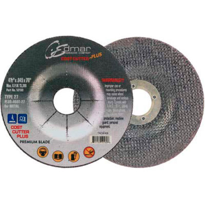 Edmar Abrasive Company 10160 Cut-Off Wheel T29 4-1/2" x .045" x 7/8" 60 Grit Diamond Grain - Pkg Qty 50