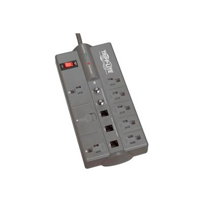 Tripp Lite TLP808TELTV Protect It! Surge Protector/Suppressor, 8 Outlets, 8' Cord, 2160 Joules