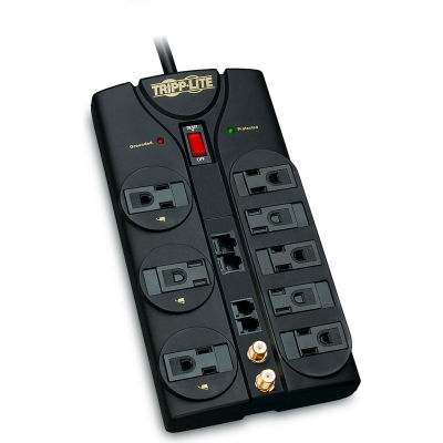 Tripp Lite TLP810NET Protect It! Surge Protector/Suppressor, 8 Outlets, 10' Cord, 3240 Joules