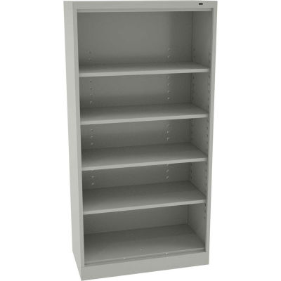 Tennsco Standard Welded Open Storage Cabinet 36"W x 24"D x 72"H Light Gray