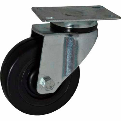 Fairbanks Light/Medium Duty Swivel Caster 03-4-HR - Solid Rubber Hard 4" Dia. - 300 Lb. Capacity