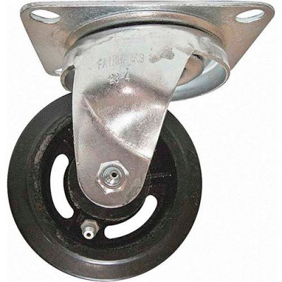 Fairbanks Medium Duty Swivel Caster 23-3-RT - Rubber Mold-On 3" Dia. - 170 Lb. Capacity