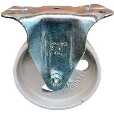 Fairbanks Rigid Caster 31-4-IRB - Semi-Steel 4" Dia. - Roller Bearing - 400 Lb. Cap.