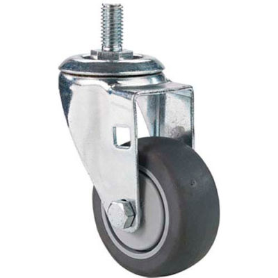 Fairbanks Light/Medium-Duty Stem Swivel Caster S-11-03-4-TPR - Thermoplastic Rubber 4" Dia.