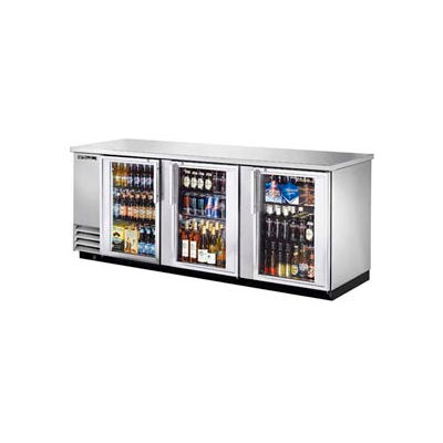 True® TBB-4G-S Back Bar Cooler 3 Section - 90-3/8"W X 27-3/4"D X 37"H