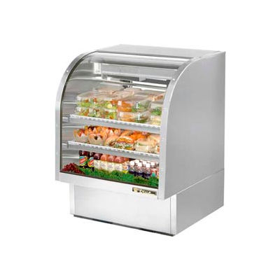 True® TCGG-36-S Curved Glass Deli Case - 36-1/4"W X 35-1/4"D X 47-3/4"H