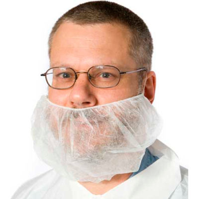 Beard Covers, Polypropylene, White, 500/Case