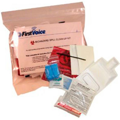 First Voice™ Basic Bloodborne Pathogen Clean-Up Kit, Polybag