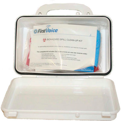 First Voice™ Basic Wall Mounted Bloodborne Pathogen Clean-Up Kit