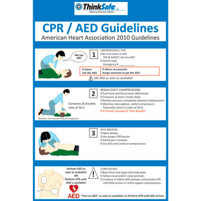 First Voice™ CPR/AED Poster Set, 11" X 17", 2/Pack