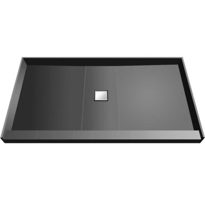 pvc shower pan drain rectangular single redi tile center globalindustrial bases bath