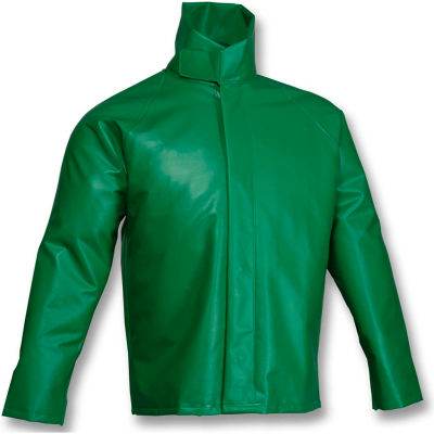 Tingley® J41008 SafetyFlex® Storm Fly Front High Collar Jacket, Green, Medium
