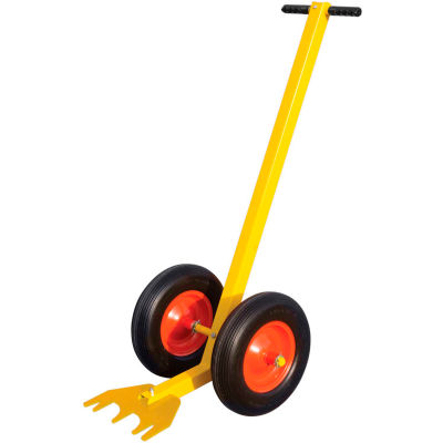 Roof Zone Guardrail Zip Base Dolly With Flat Free Tires, 24"W x 59"L, Yellow, 70767