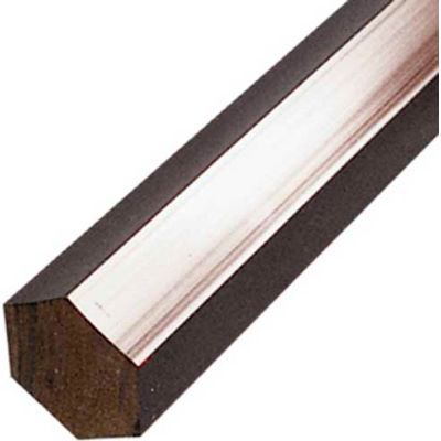 AIN Plastics Extruded Nylon 6/6 Plastic Hex Rod Stock, 1-1/4 in. Dia. x 96 in. L, Natural