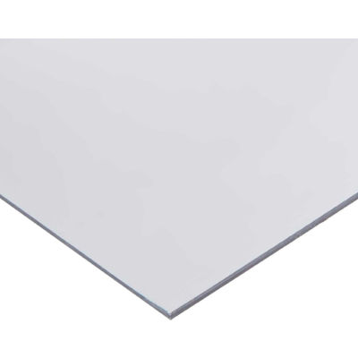 AIN Plastics PVC Plastic Sheet Stock, 48 in. L x 24 in. W x 3/16 in. Thick, Clear