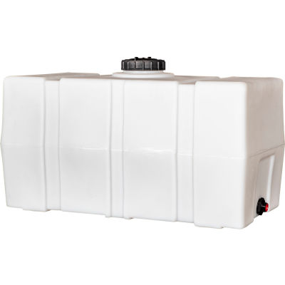 RomoTech 100 Gallon Plastic Storage Tank 82123929 - Square End with ...