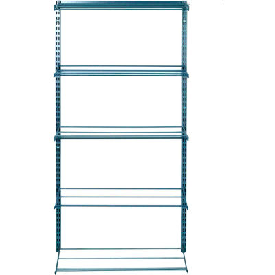 Bulk Rack Display Wall Storage 5 Tier Shoe And Boot Rack 33 W X 14 D X 63 H With Top Track And Hang Rail B2346435 Globalindustrial Com