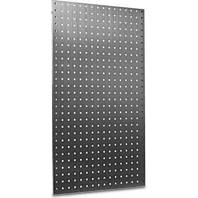 Triton LB2-S (2) 24"W x 42-1/2"H x 9/16"D Stainless Square Hole Pegboards W/ Wall Mounting HW (2 pc)