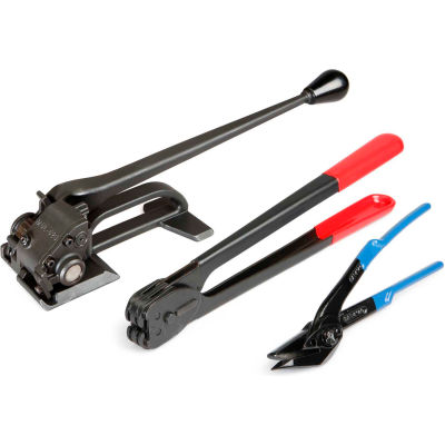Teknika Tool Set for 3/4" Steel Strapping, MUL-420 Tensioner, C-3126 Sealer, H-230 Cutter