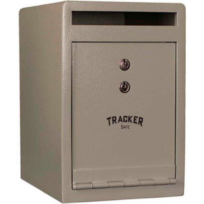 Tracker Safe Front Drop Slot Depository Safe - DS120810-K - Dual Key Lock - 8"W x 10"D x 12"H Cream