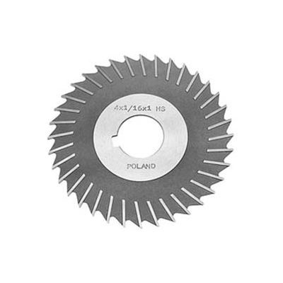 HSS Import Metal Slitting Saw Plain Teeth, Side Chip Clear, 5" DIA x 5/32" Face x 1" Hole