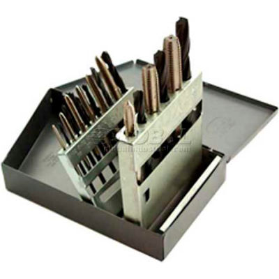 Tap & Drill Sets, HSS in Metal Index, 18 Pc.Set-Fine Spiral Point