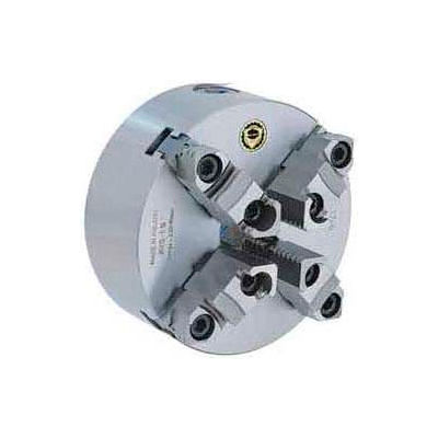 Bison 4-Jaw (2 Piece) Scroll Chuck Semi-Steel Body, Plain Back, 6"