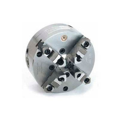 Bison 4-Jaw SET-TRU Chuck Forged Steel Body, Plain Back, 12" 2 Piece Jaws