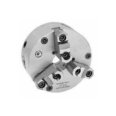 Bison 3-Jaw (2 Piece) SET-TRU Chuck Forged Steel, Plain Back, 10" Fine Adjustable