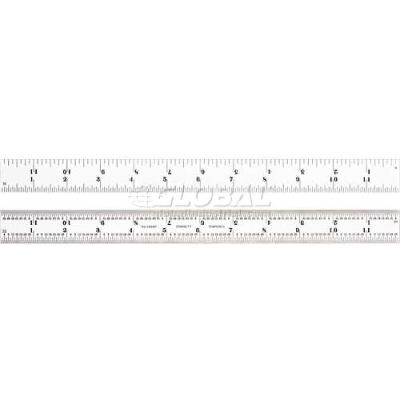 Starrett 52679 C604R-12 Steel Rule, 12", 4R