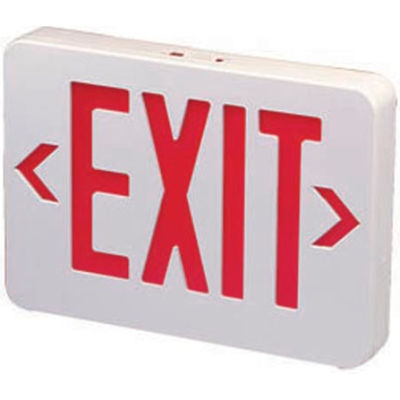 Emergi-Lite ELXN400RN Thermoplastic Exit Sign - Red LED, AC & Battery Backup