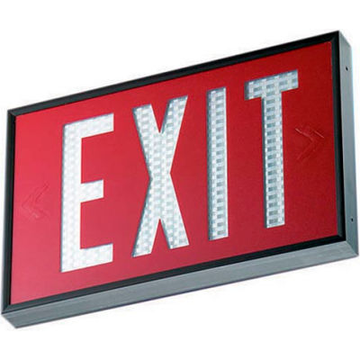 Emergi-Lite WSLX-1062R-N Everlite Tritium Exit Sign - 10 Year Double Face Red