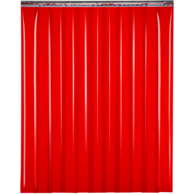 Global Industrial Welding Strip Door - 10'W x 6'H - 8" Red Tint PVC