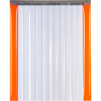 TMI Armor-Bond Premium Strip Door SD10-12A-8X8-SL - 8'W x 8'H - 12" Smooth Clear PVC