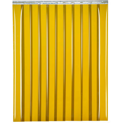 Global Industrial Welding Strip Door - 10'W x 8'H - 8" Amber Tint PVC