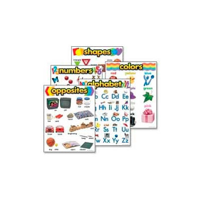 Trend® Kindergarten Basic Skills Learning Charts, 17" x 22", 5 Charts/Pack