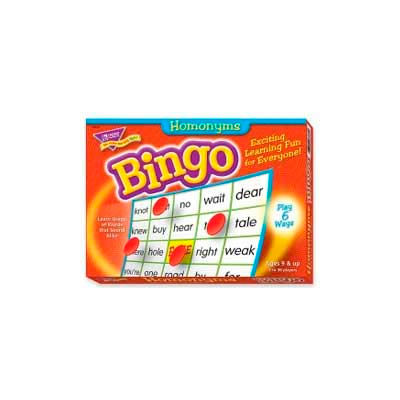 Trend® Homonyms Bingo Game, Age 9 & Up, 3 to 36 Players, 1 Box