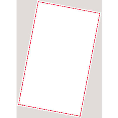 INCOM® GHS1277LP GHS Blank Laser Printer Labels, Red Border 1-up, 8-1/2" x14", 100 /PKG
