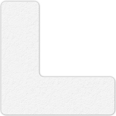 Floor Marking Tape, White, L Shape, 25/Pkg., LM110W