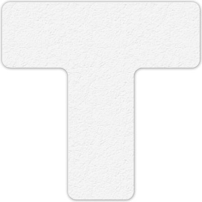 Floor Marking Tape, White, T Shape, 25/Pkg., LM130W
